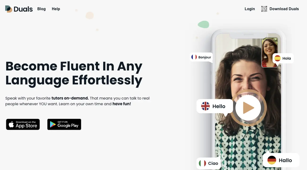 Duals - Web-based language learning platform